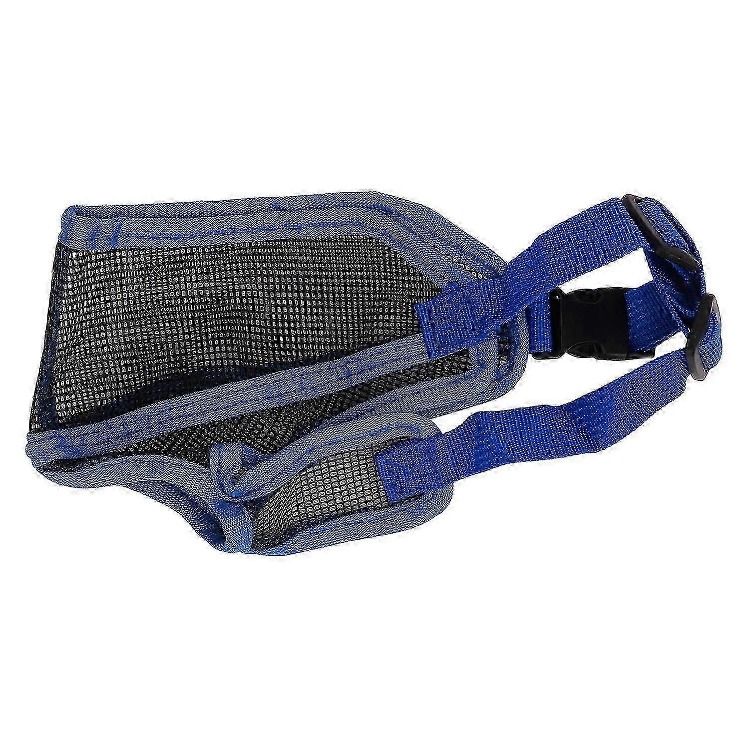 Short Snout Dog Muzzle Adjustable Breathable Anti-Bite Mesh for Bulldog Shar