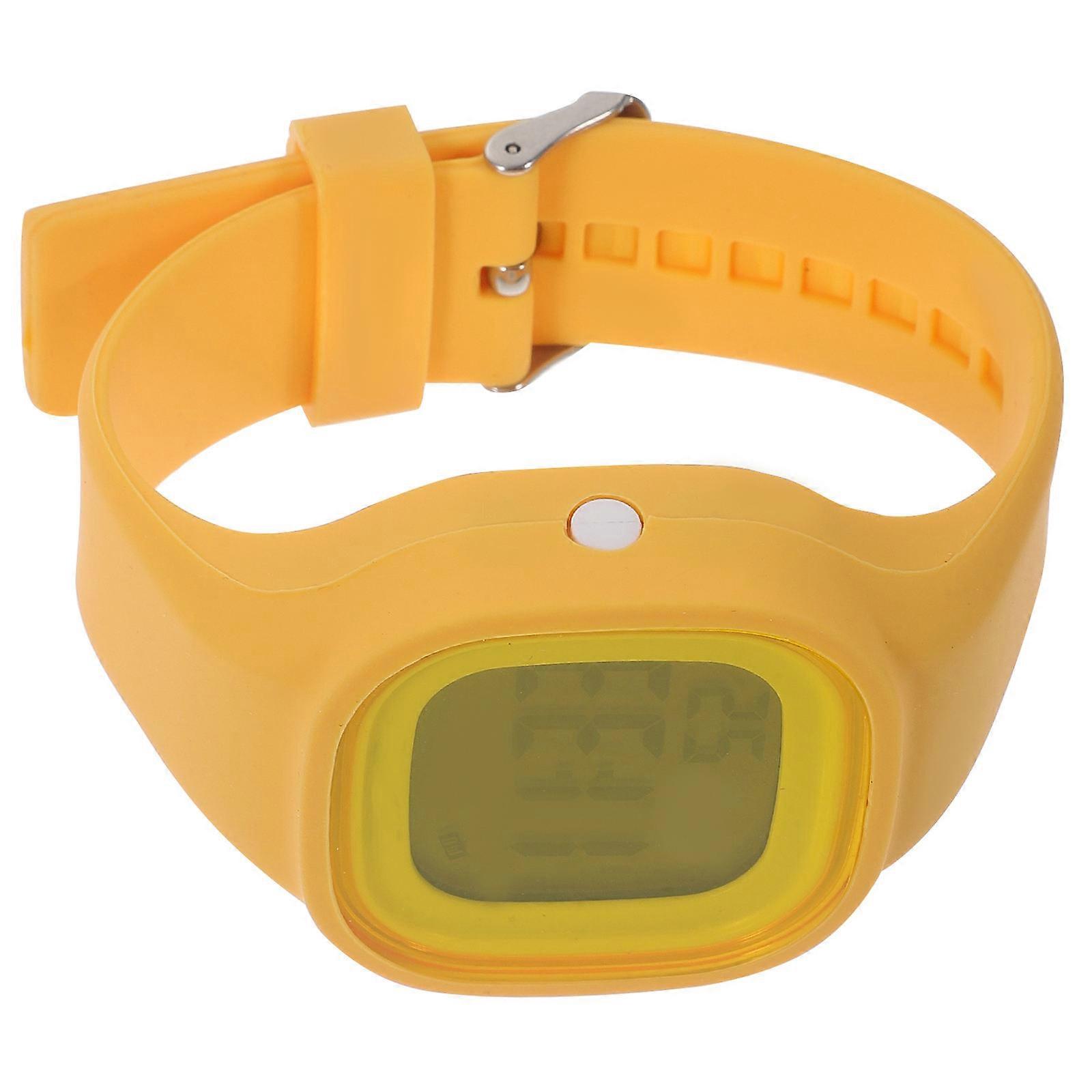 Stylish Yellow Digital Watch for Men Women – Water Resistant, Stopwatch Function, Colorful Design