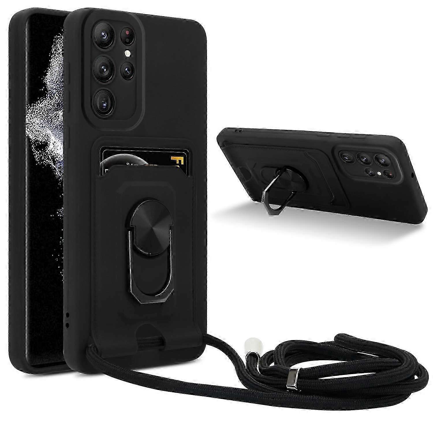 Protective Case for Certain Brand Galaxy S22 ULTRA with Chain and Stand Function