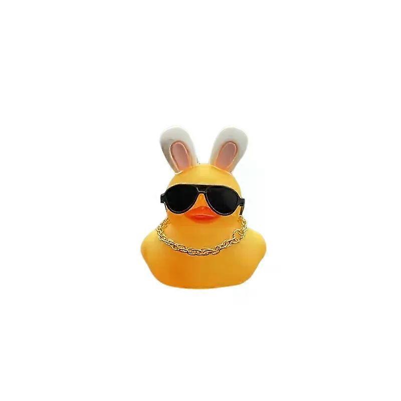con 1PC Cute Rabbit Ears Duck Car Decoration