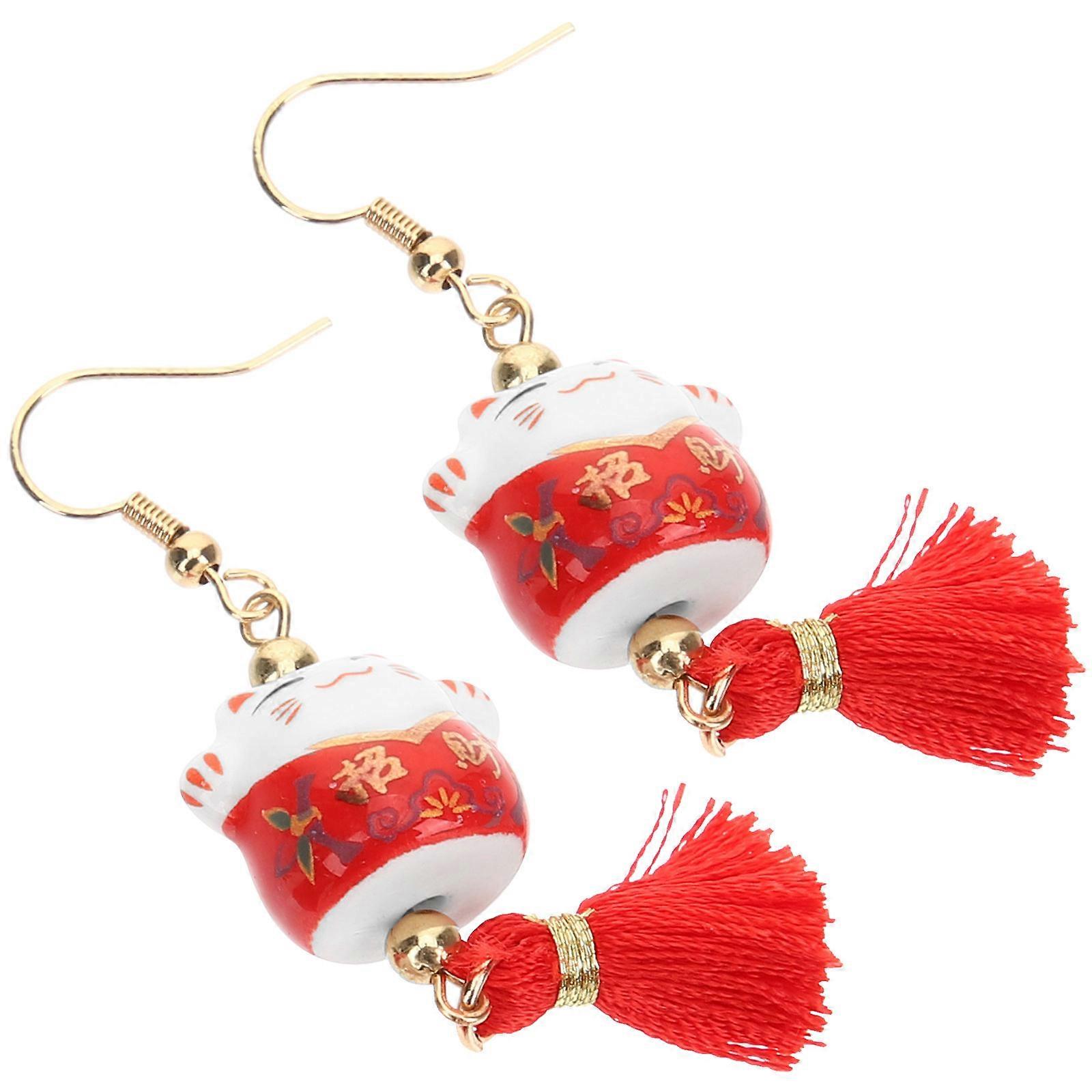 Fortune Cat Inspired Earrings Reflecting Quality