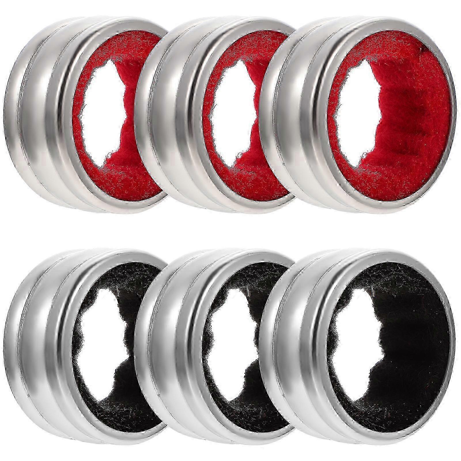 6 Pcs Silver Wine Drip Collar Catcher Stopper Ring 4x4x2cm