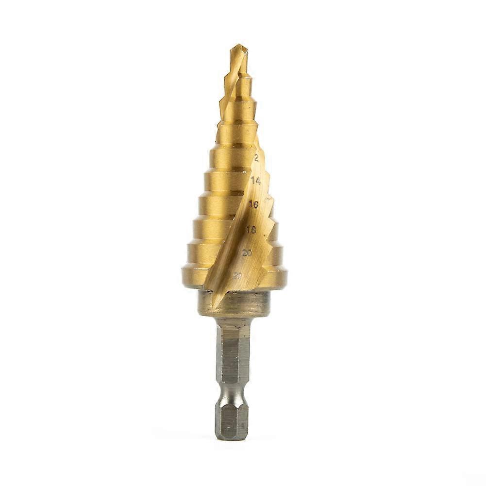 HSS Spiral Ribbed Step Cone Drill Bit Titanium Carbide 4-22 Mm Wood Metal Hole Cutter Core Cone 1pc