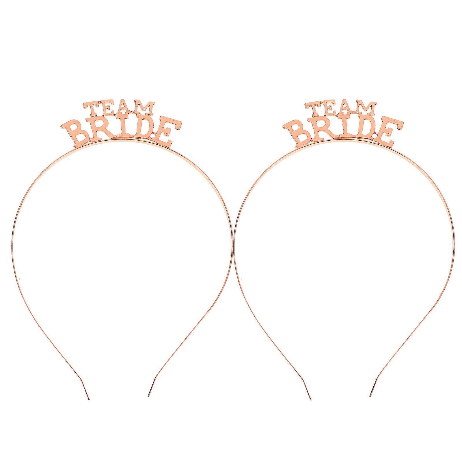 Rose Gold Hairpins for Bride with Design and Zinc Alloy Material 2Pcs