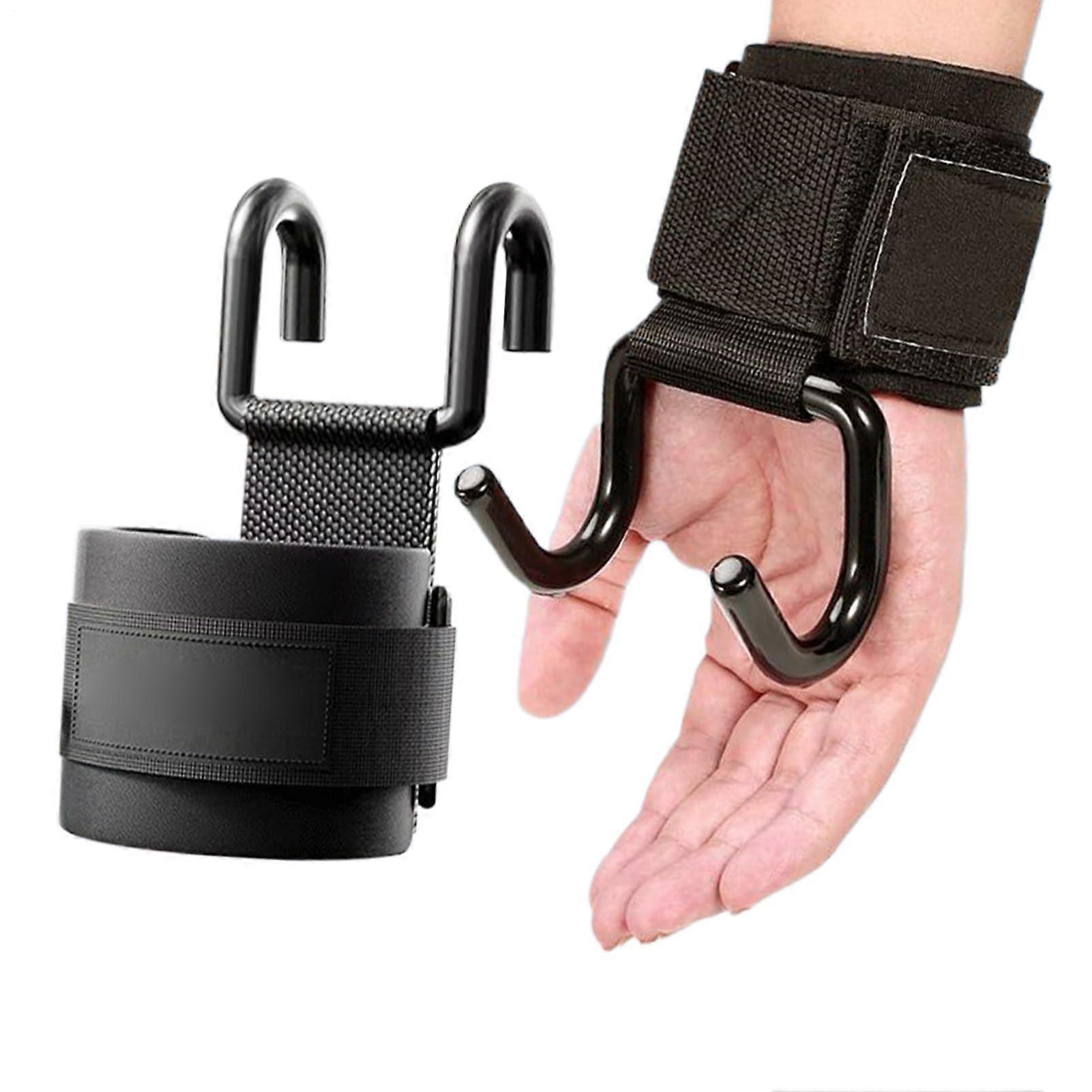 Weightlifting Hooks for Men Fitness Weightlifter Grips Anti-Slip Training Hooks for Rows Deadlifts Shrugs