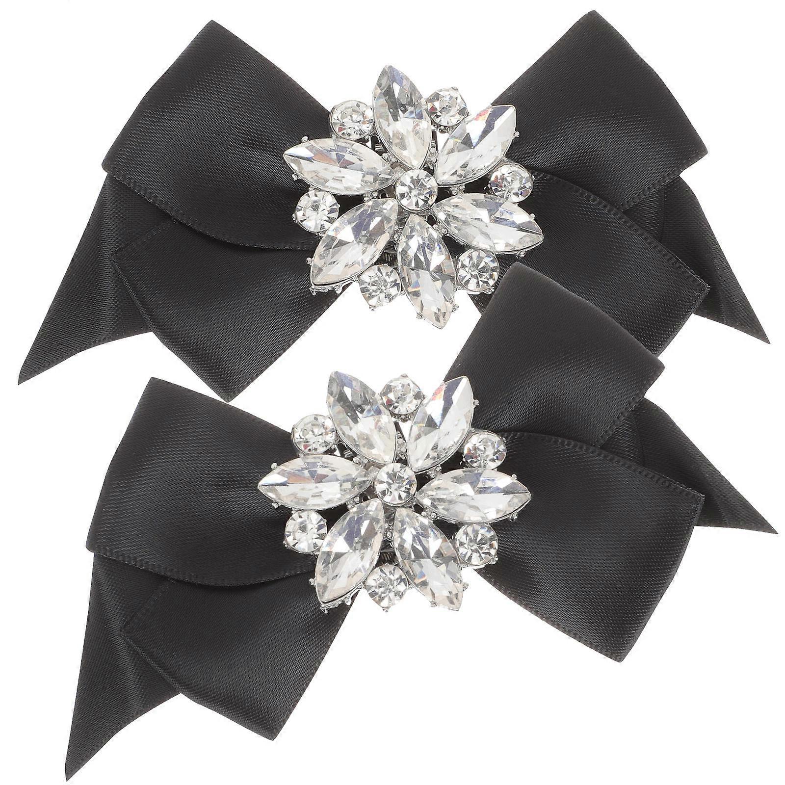 Women's Crystal Shoe Charms with Bowknot Design for Versatile Styling Needs