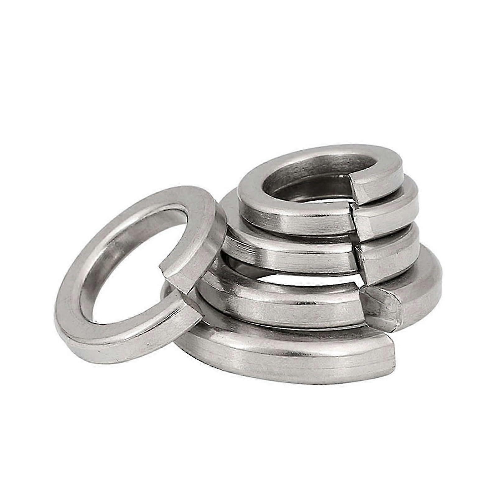 2025 Spring Washer Elastic Gasket GB93 A2 Split Lock Shim 304 Stainless Steel M2 M2.5 M3 M4 M5 M6 M8 M10 M12 M14 M16 M18 M20 M22 M24(M6 (50pcs))