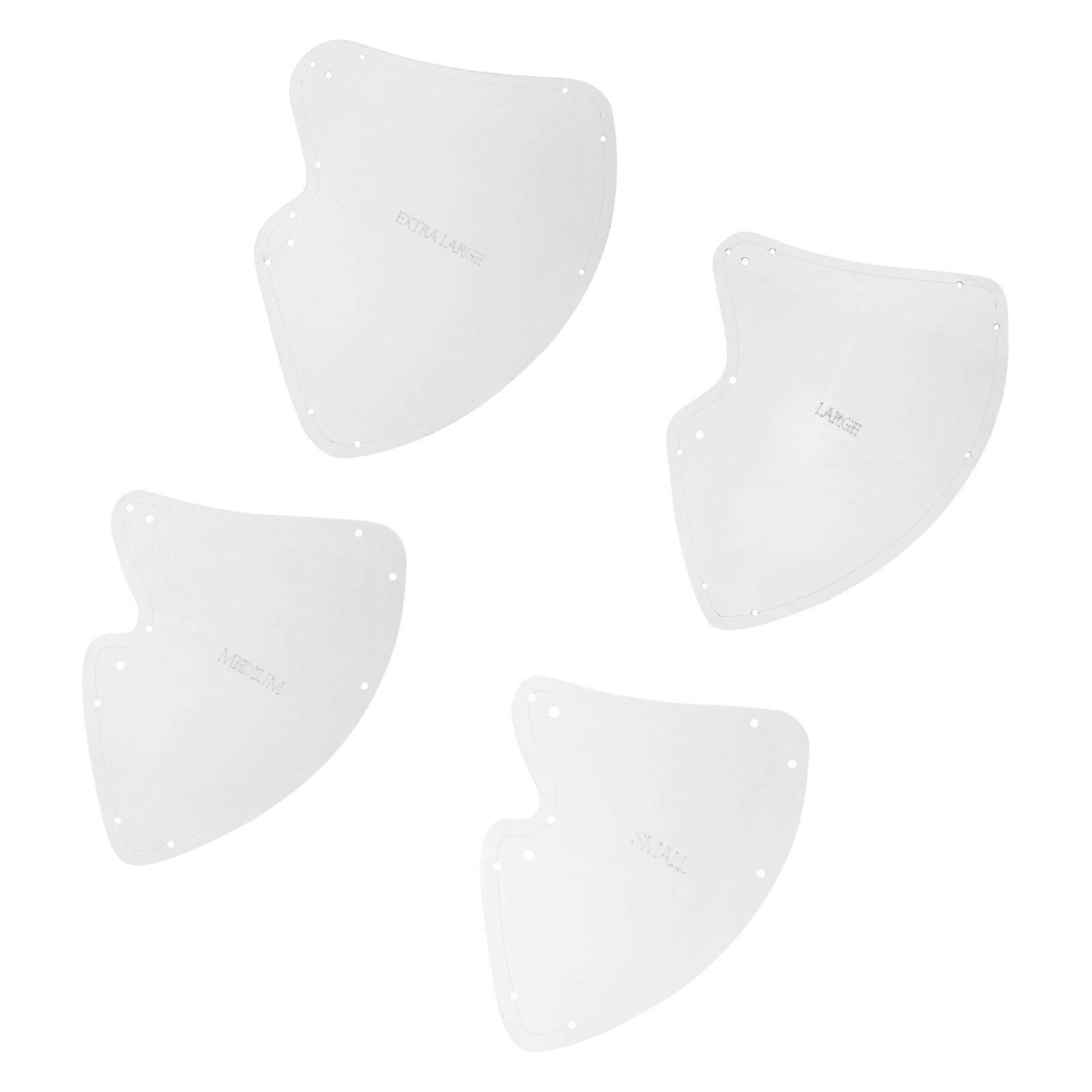 Sewing Accessories Acrylic Face Mask Diy Template Reusable Sewing Tool For Home Use Rectangle Shape 1 Set of 4pcs