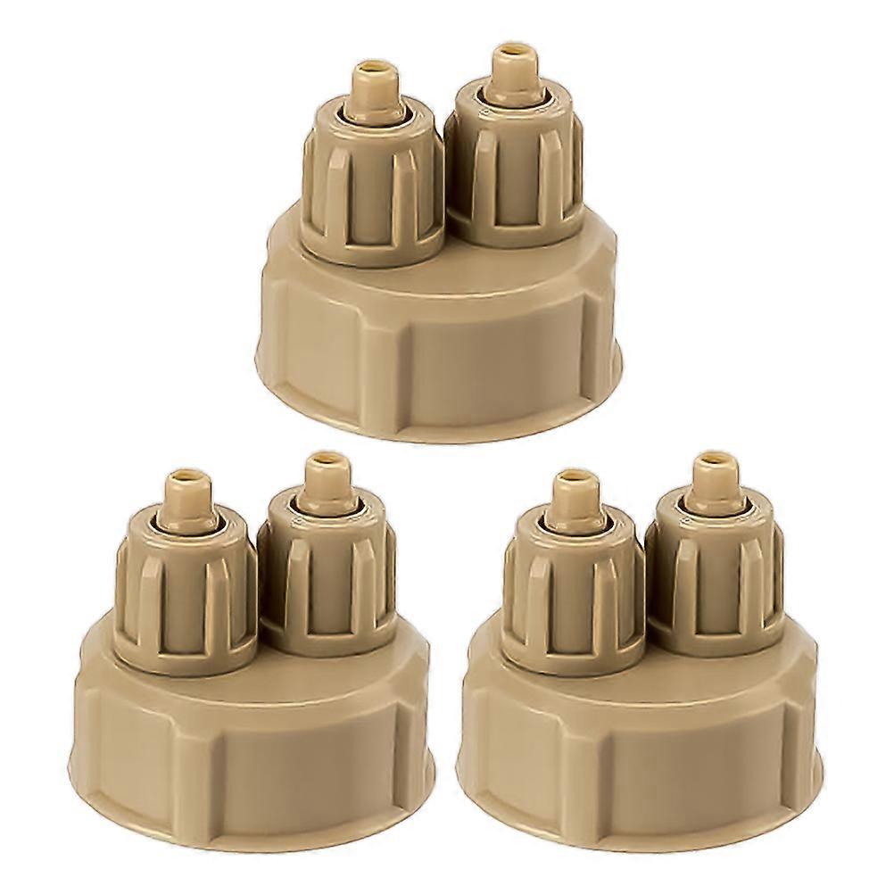 Aquarium Accessory CO2 Generators Multi-Function CO2 Diffusers Wear-Resistant For Diy Co2 Setup Aquariums Light Brown 3Pcs
