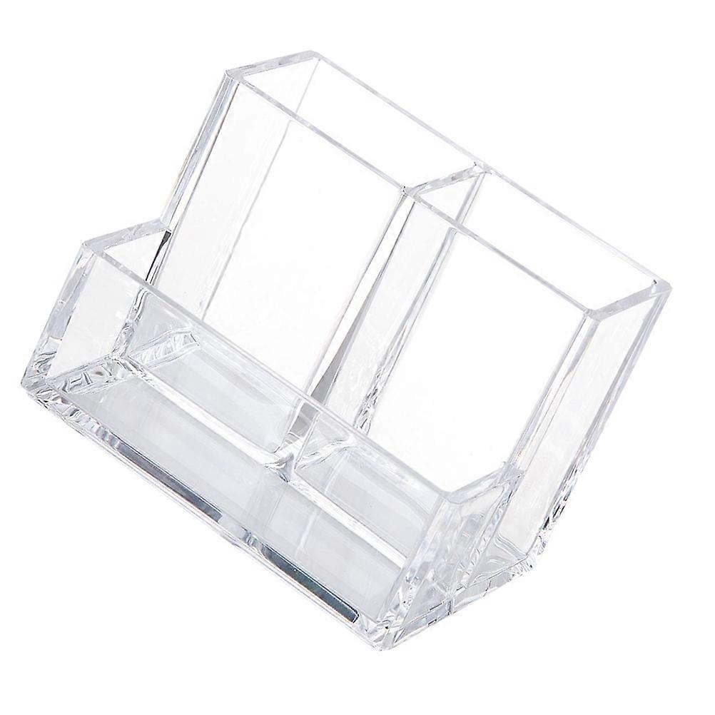 Transparent Acrylic Desktop Organizer with Compartments – Multi Functional Pen Holder and Stationery Storage Box for Office, Home, and School Use