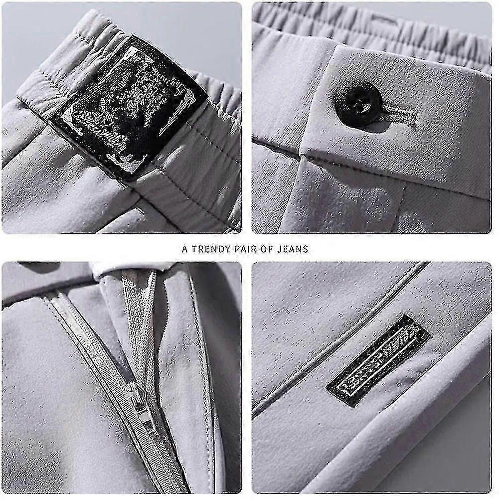 Calças de golfe masculinas secando calças de lazer longas e confortáveis com bolsos