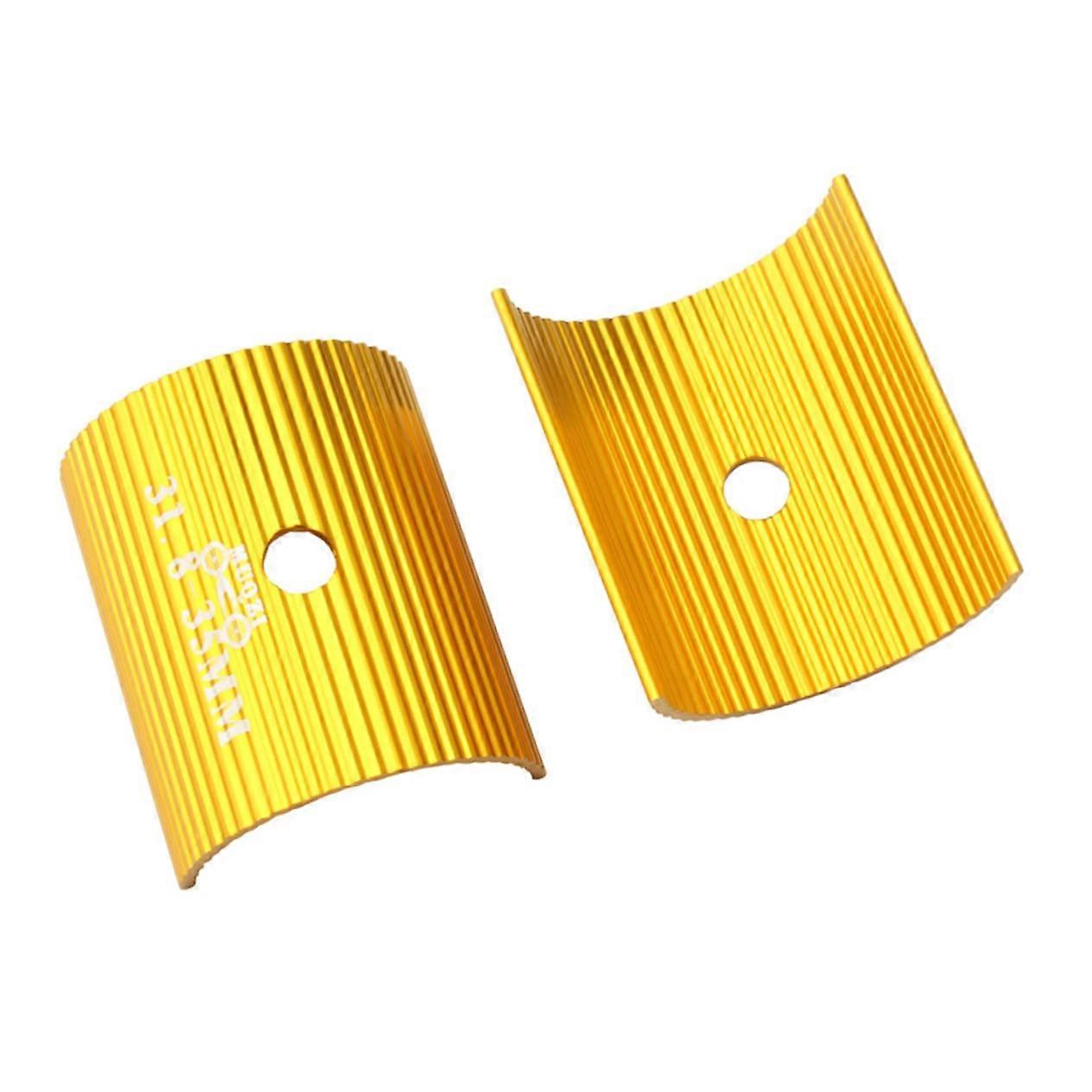 Aluminium Handlebar Adapter For Bicycle Reducer 4.1x3.18cm Golden - Durable Bike Handlebar Conversion Accessory