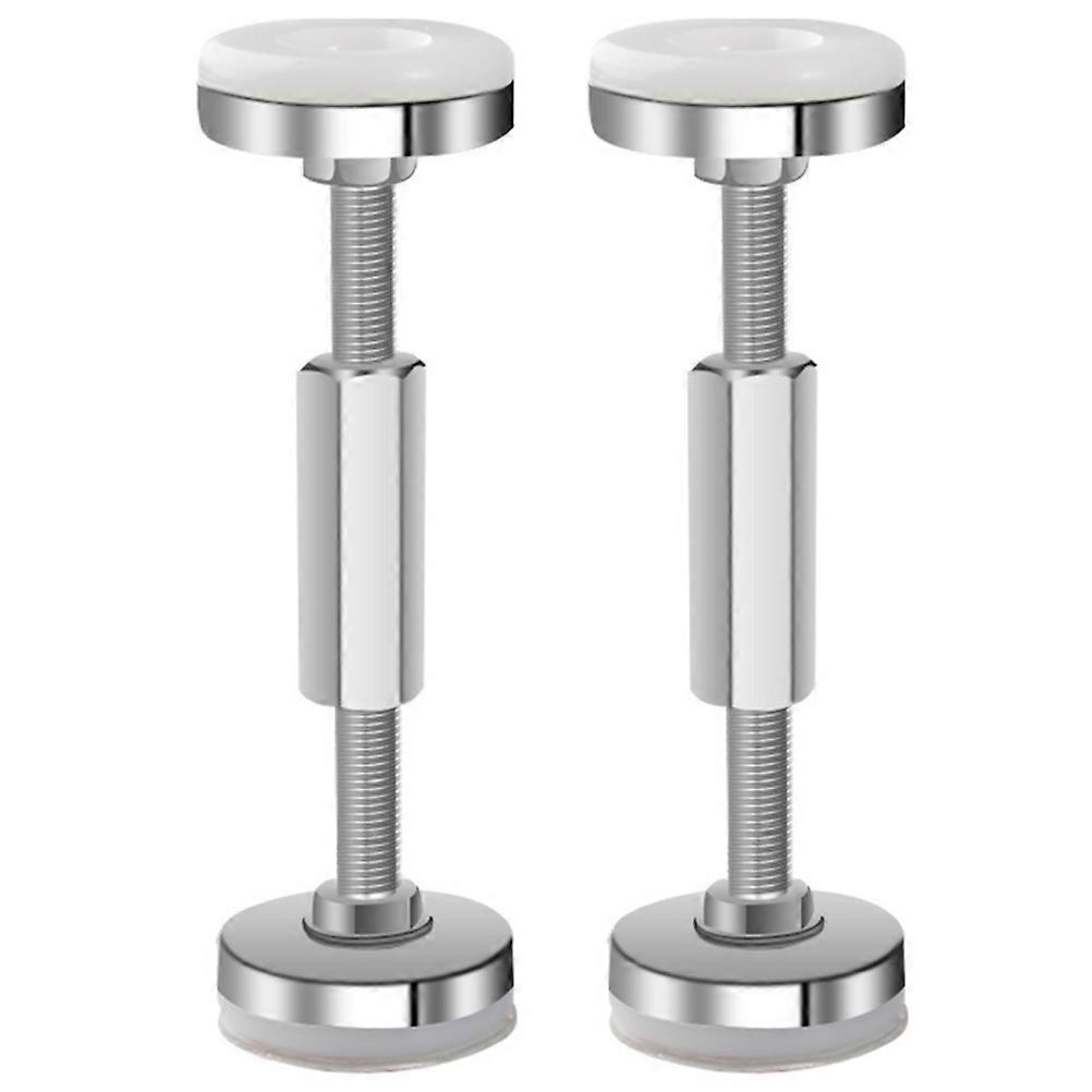 السرير الإطار سدادة السرير مثبت مضاد للانزلاق قابل للتعديل مثبت الجدار لوازم منزلية فضية 3.0x1.1x1.1 بوصة 2 قطعة