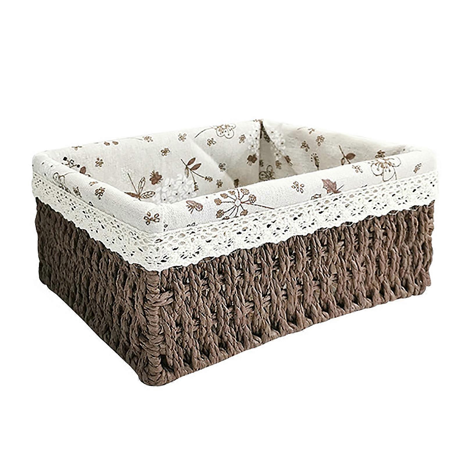 Removable-Lined Handwoven Paper Rope Baskets