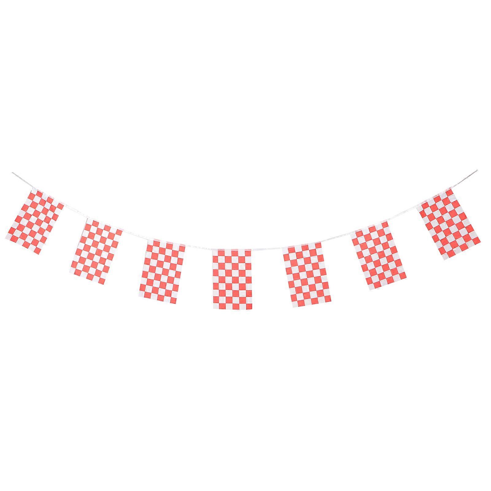Flag for Racing Checkered Racing Flag Racing Activities Decorative 20 Flags Per String