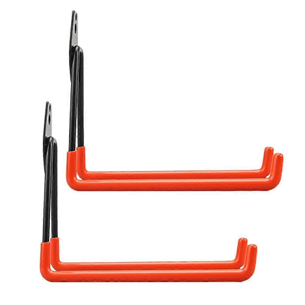 Wall Hangers Heavy Duty Storage Hook Orange Metal Double Hook for Balcony Warehouse 2Pcs