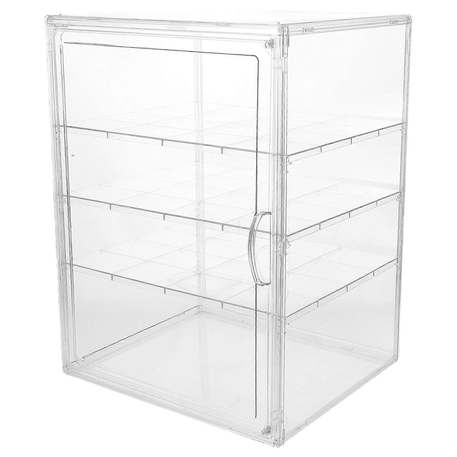 Adjustable Transparent Bakery Display Case Clear Pastry Storage Container for Cakes, Muffins, and Cookies with Dust Protection for Countertop Use