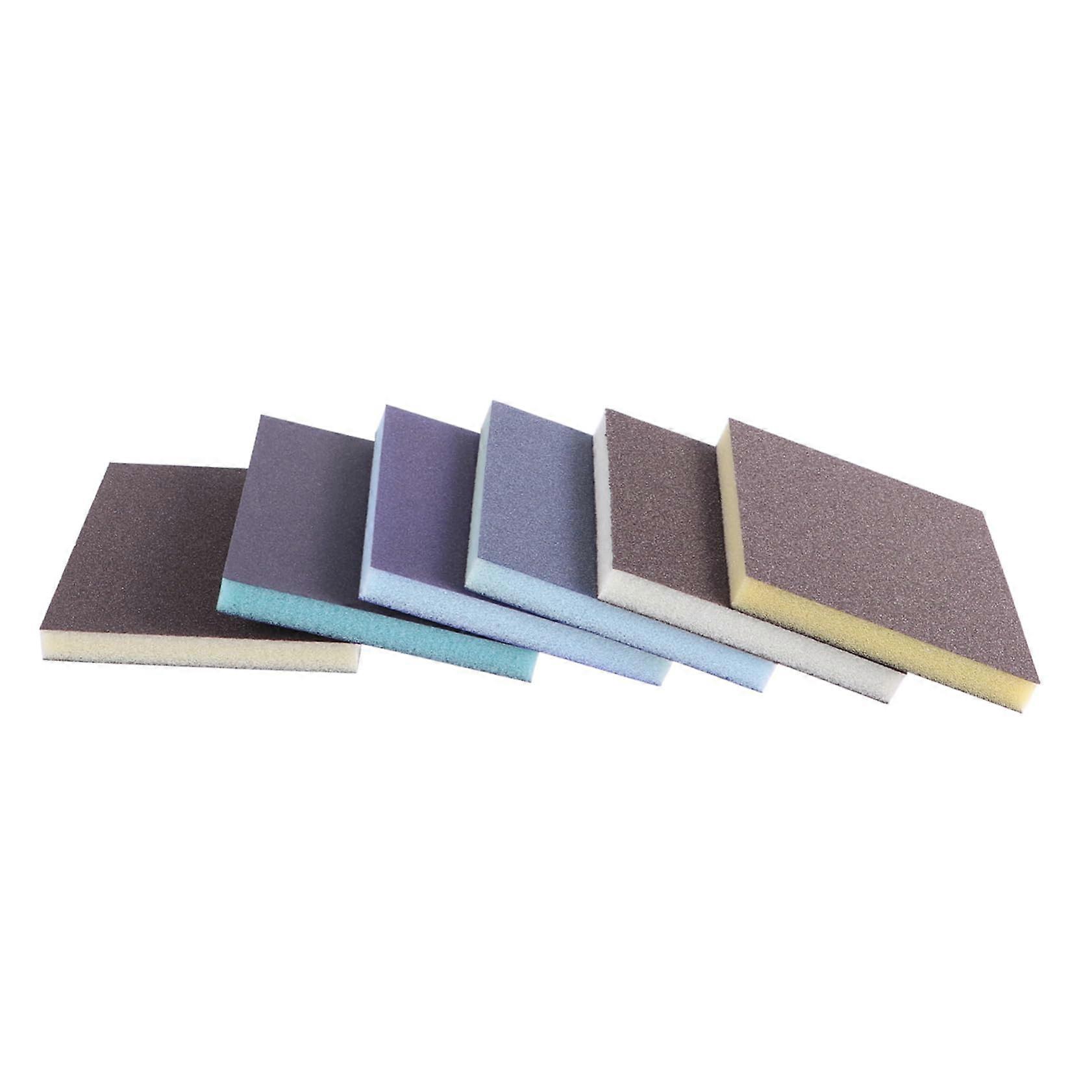 Sanding Sponge Block Pack of 6, Versatile Polishing Sponges for DIY and Professional Use, Ideal for Grinding and Finishing