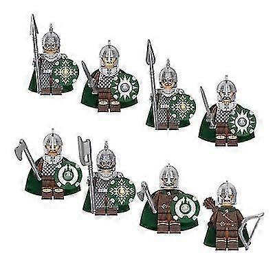 8pcs/set ForLord of the Rings Rohan Knight Building Blocks Soldier Figures Game Thrones