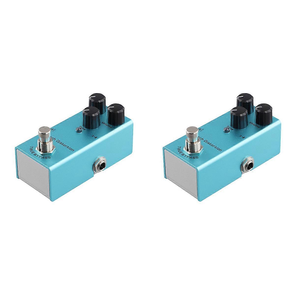 2X Mini E-Gitarre Effektpedal E-Gitarre Pedal Distortion für E-Gitarre