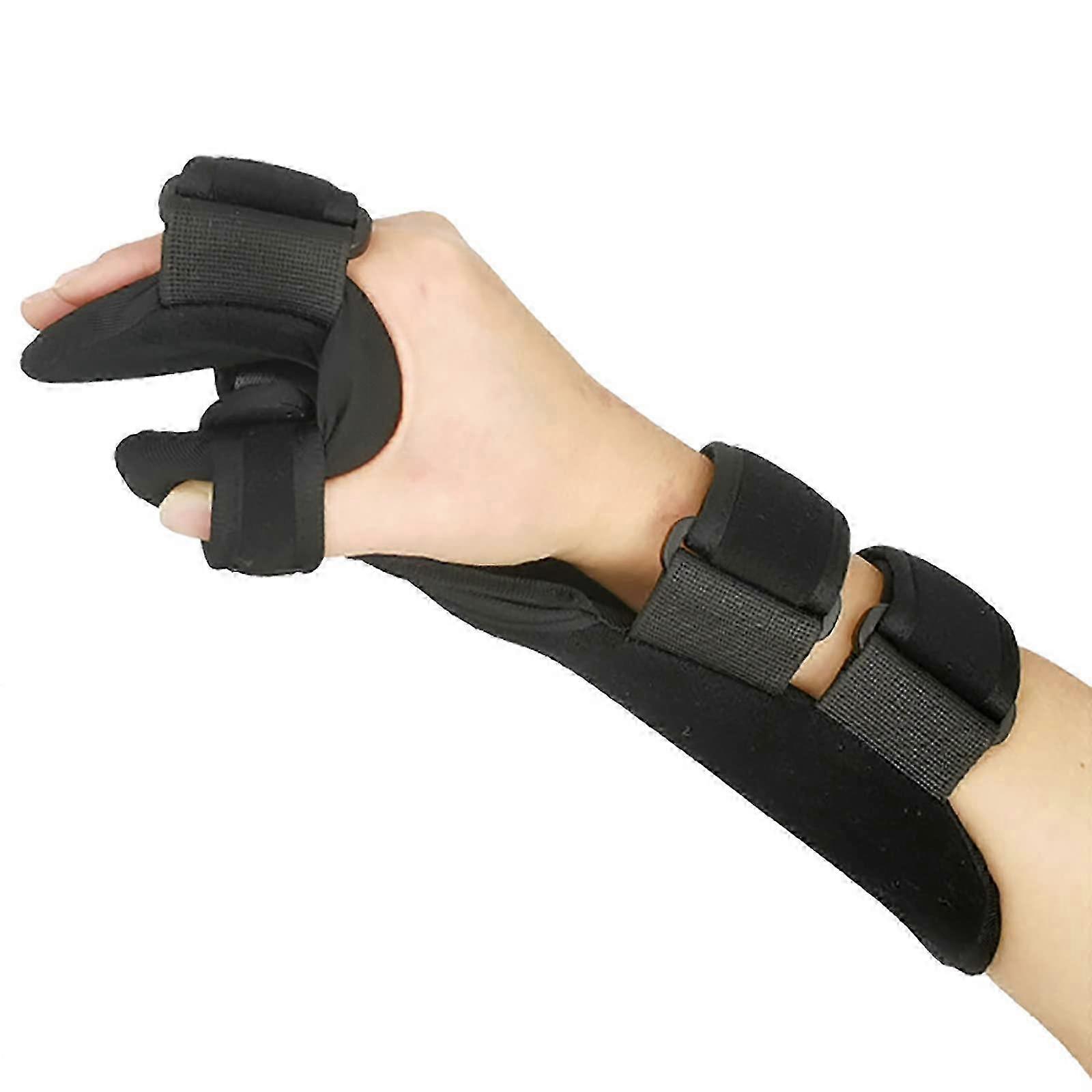 Stroke Hand Splint for Resting, Night Wrist Support Immobilizer, Palm & Thumb Fracture Fixation Splint