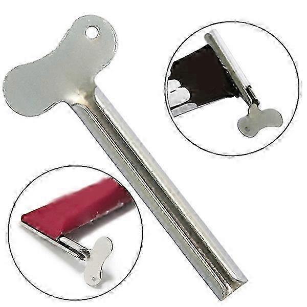 Stainless Steel Tube Dispenser for Easy Squeeze of Toothpaste and Cosmetics - Set of 5 Tube Wring Tools Suitable for Various Brands