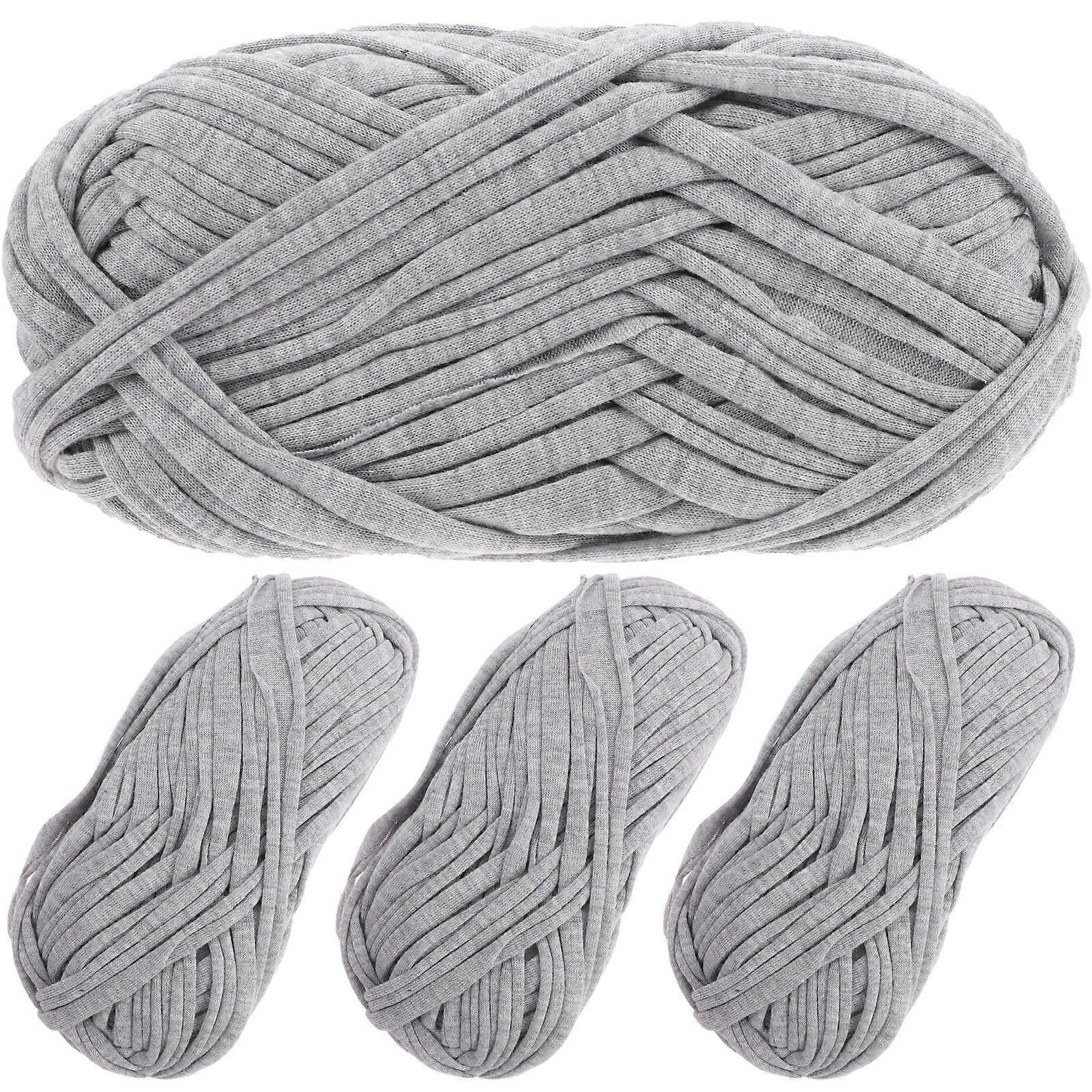 Thick Yarn For Crochet Braided Yarns Blanket Diy Projects Polyester 4 Rolls