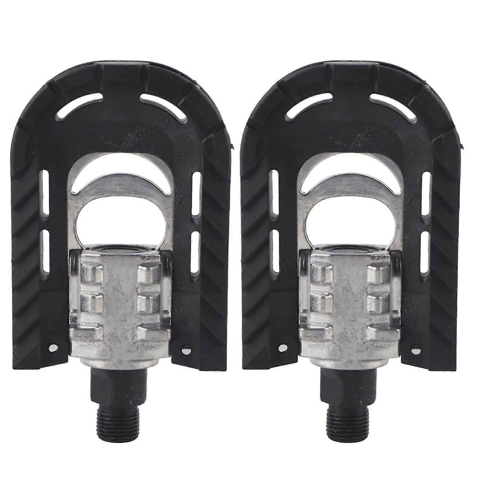 Bicycle Pedals Non-Slip MTB Mountain Bike Pedals Set, Foldable Plastic and Aluminium Alloy, 12x7x5.5 cm, Road Hybrid Compatibility