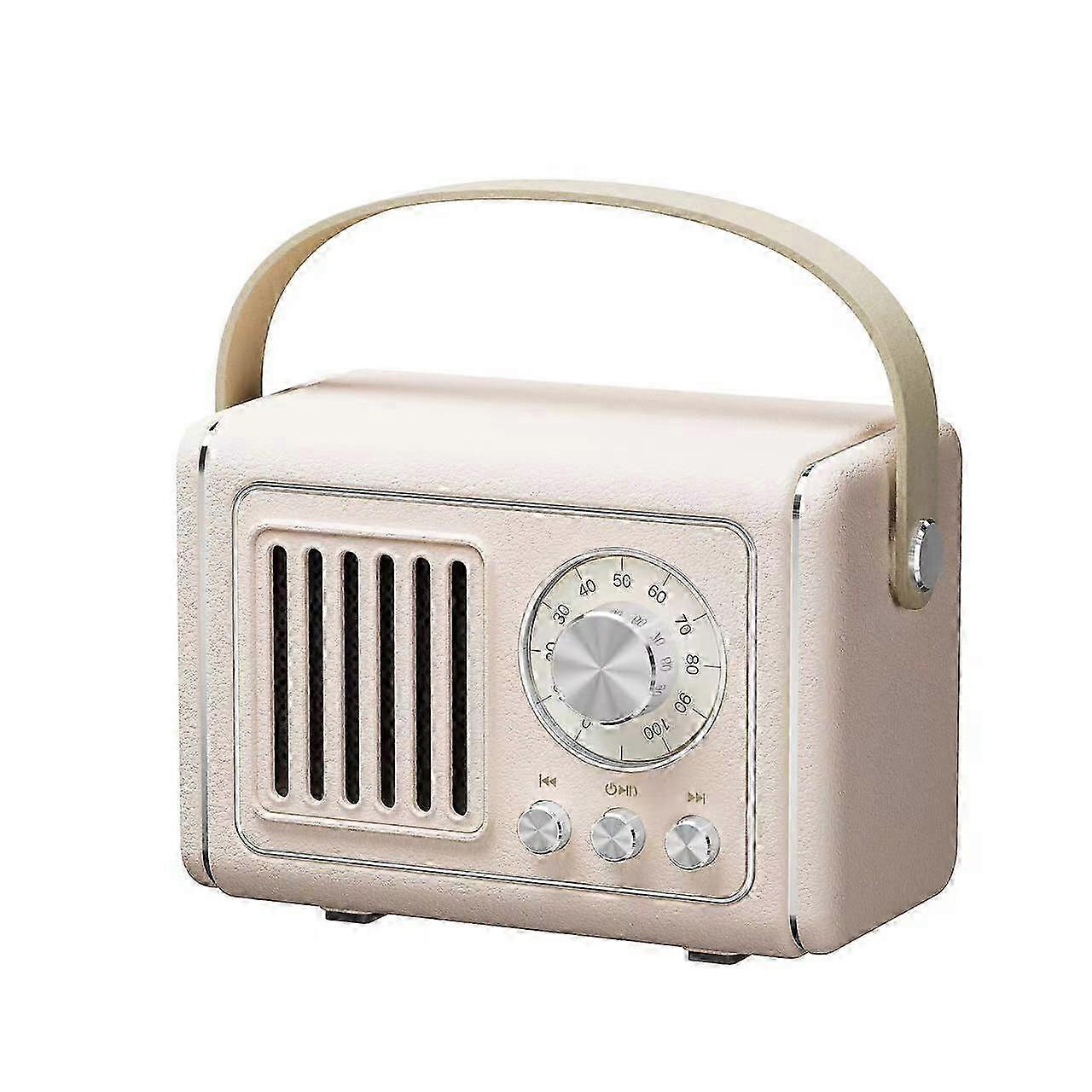 P19 Retro FM rádio Design Bluetooth reproduktor Bezdrátový hudební subwoofer s rukojetí-