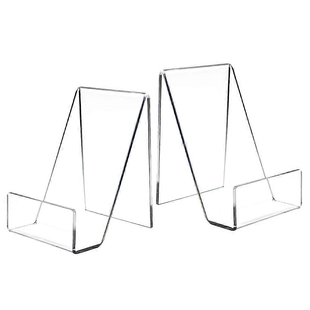 Book Reading Stand Acrylic Book Easel Simple Design Album Showcase 2Pcs