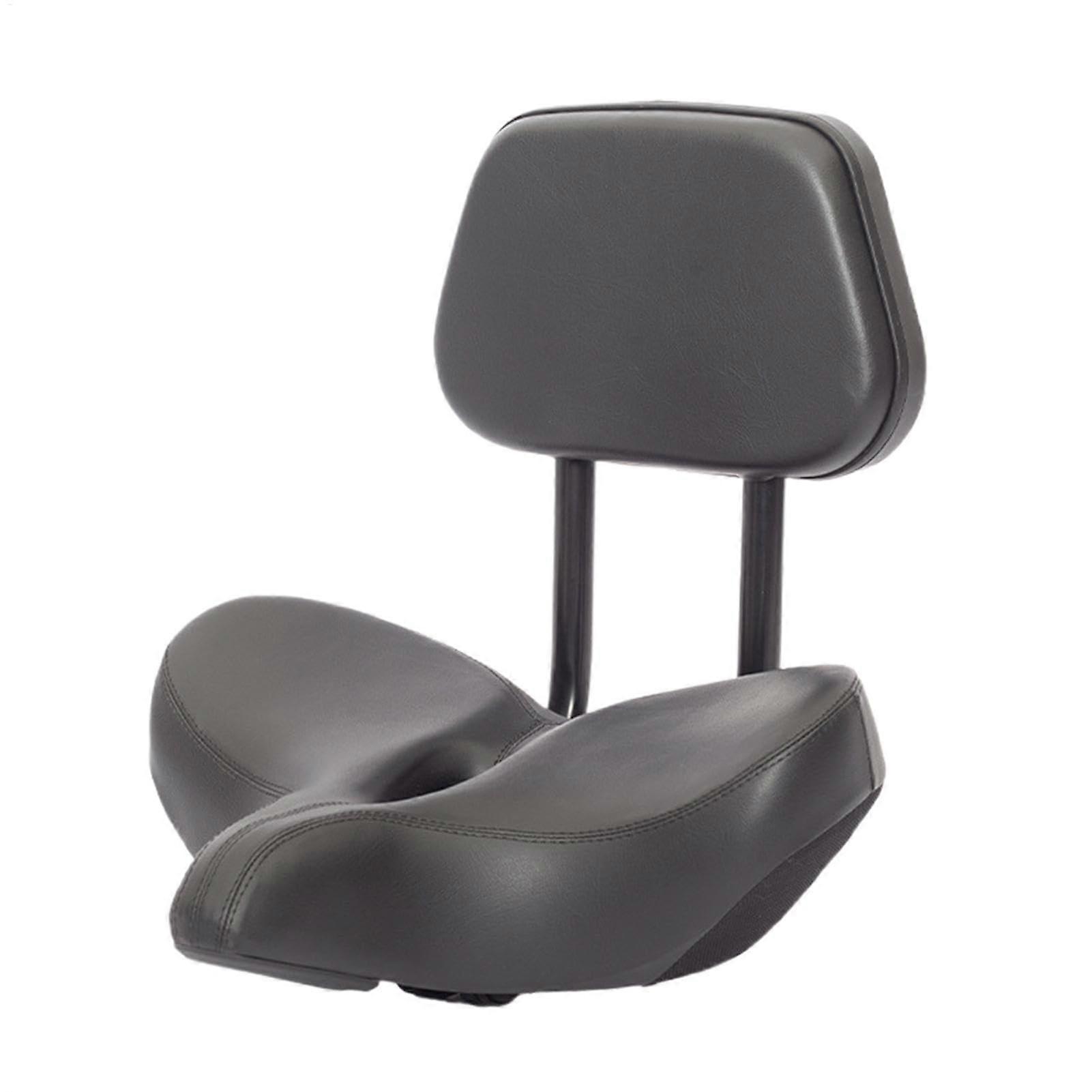 Oversized Bike Seat Backrest PU Leather Non-Slip Breathable Heat Insulating Double Rail Clamp Code Seatpost Road Electric