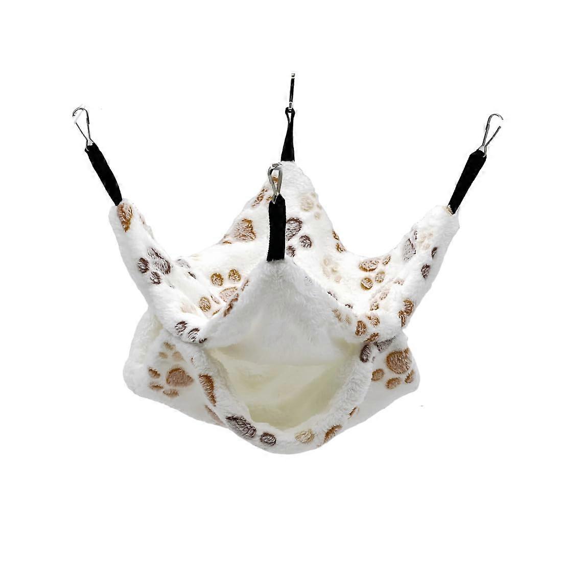 Guinea Pig Hammocks for Small Animals - Soft Warm Fleece Hanging Beds for Rats Ferrets Hamsters (Star Design)