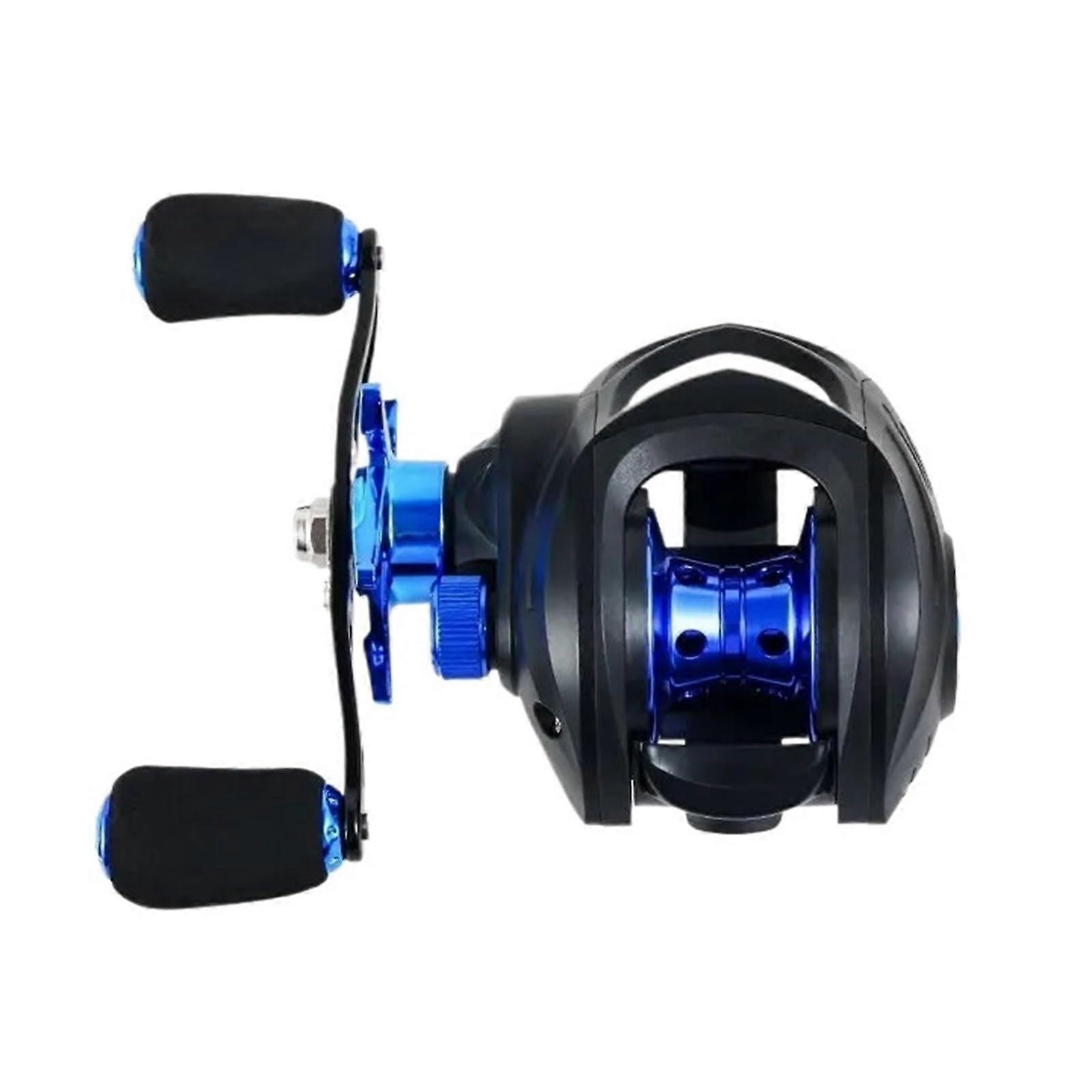 Baitcasting Reel 7.2:1 Gear Ratio with 10 Kg Max Drag Aluminum Spool for Freshwater (Blue, Right-hand)