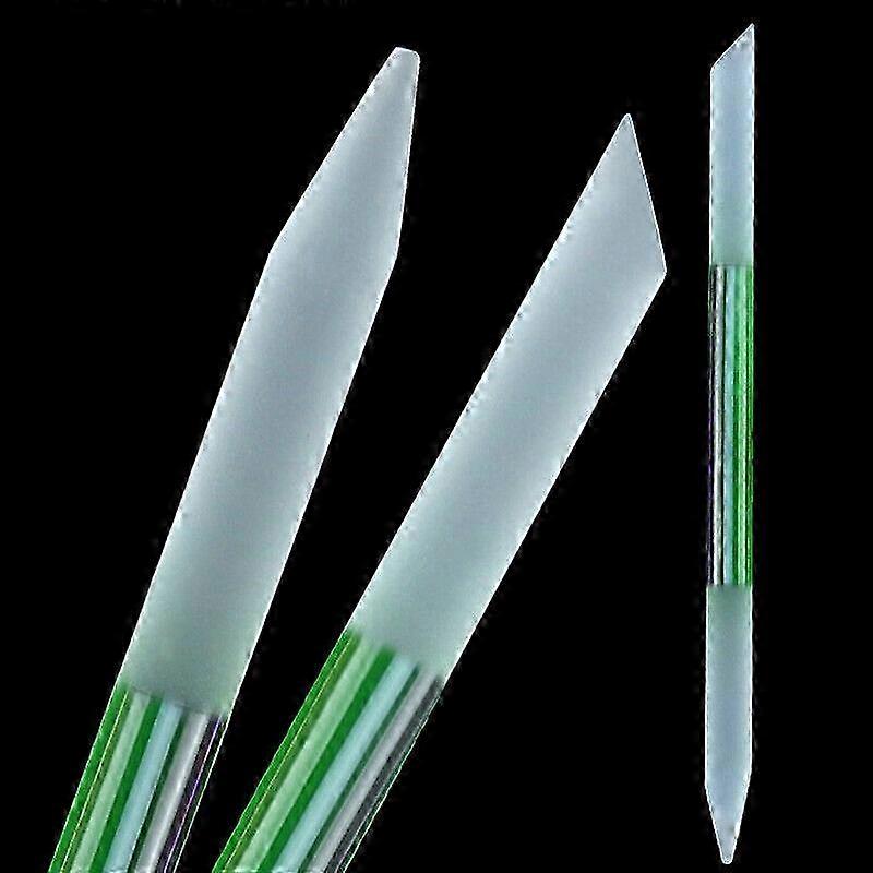 2025 Glass Manicure Pedicure Cuticle Pusher Remover Nail file Buffer Scrubs Stick