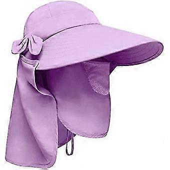 UPF 50+ zonneklephoed voor dames - opvouwbare UV-bescherming met brede rand