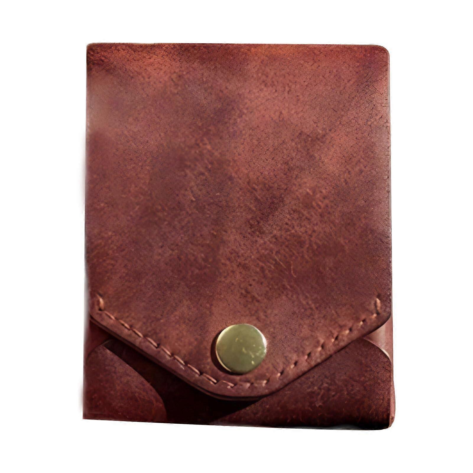 Compact leather wallet easily holds multiple cards and cash. Multifunctional compact wallet. Mini wallet.