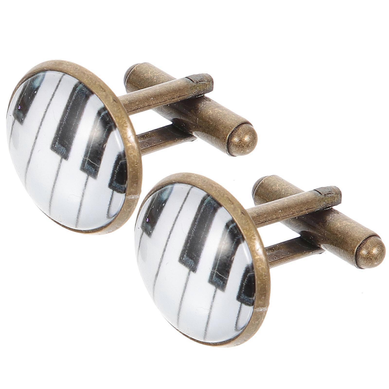 Men's Cuff Links Shirt Studs for Men Multi Color Alloy Material Style For Weddings Anniversaries 2Pcs