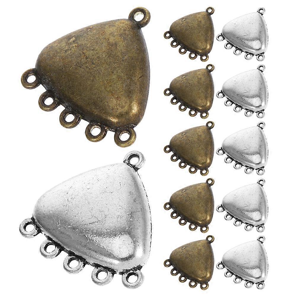 Charm Connectors For Diy Jewelry Making Vintage Design Triangle Shape Necklace And Bracelet Making 12Pcs