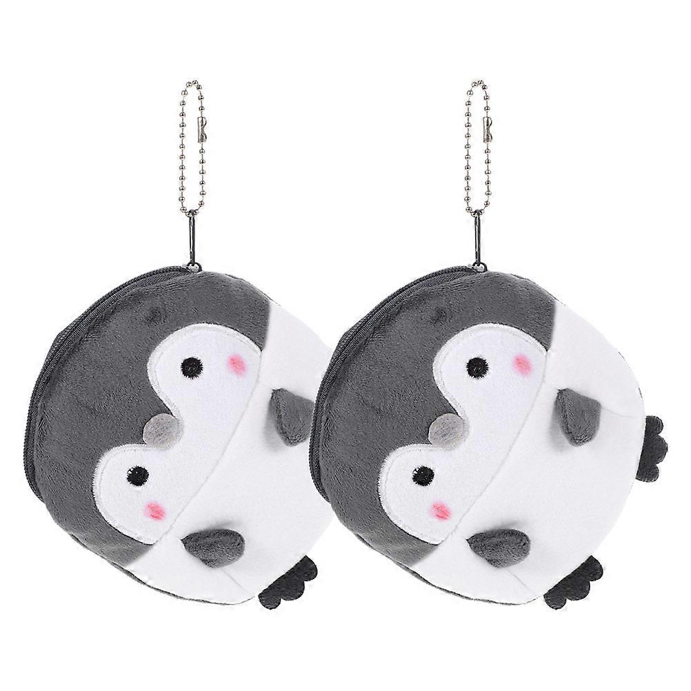 Cute Penguin Coin Purse Keychain Set   Lightweight & Durable Mini Wallet for Portable Change Storage with Adorable Cartoon Design