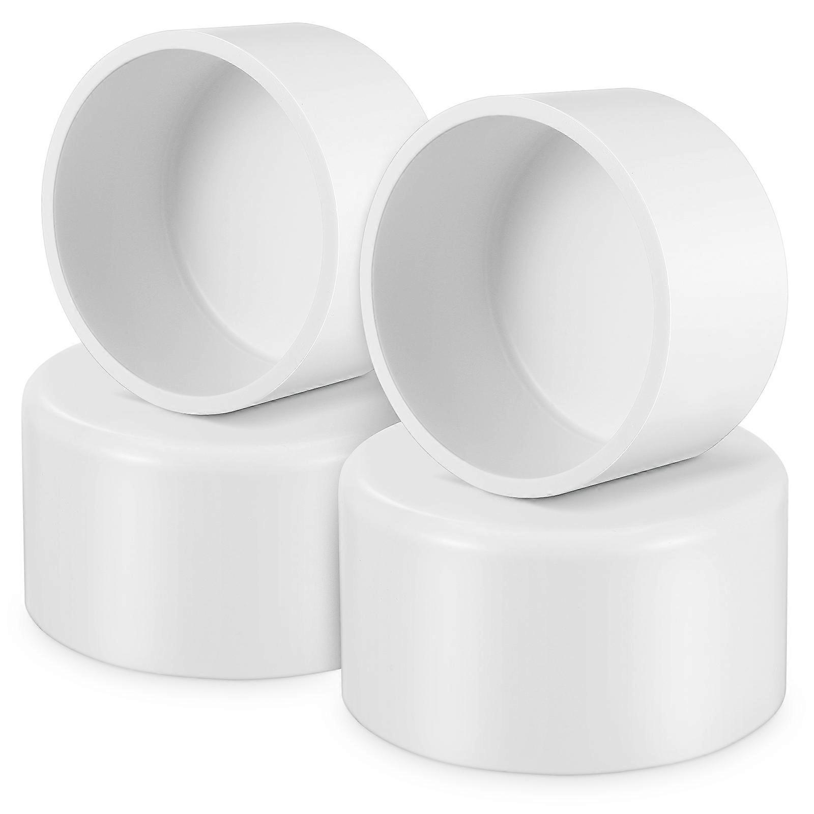 4pcs PVC Pipe End Caps Sprinkler Fittings Durable Thick Material Easy Installation for Home Industrial Use Universal Application