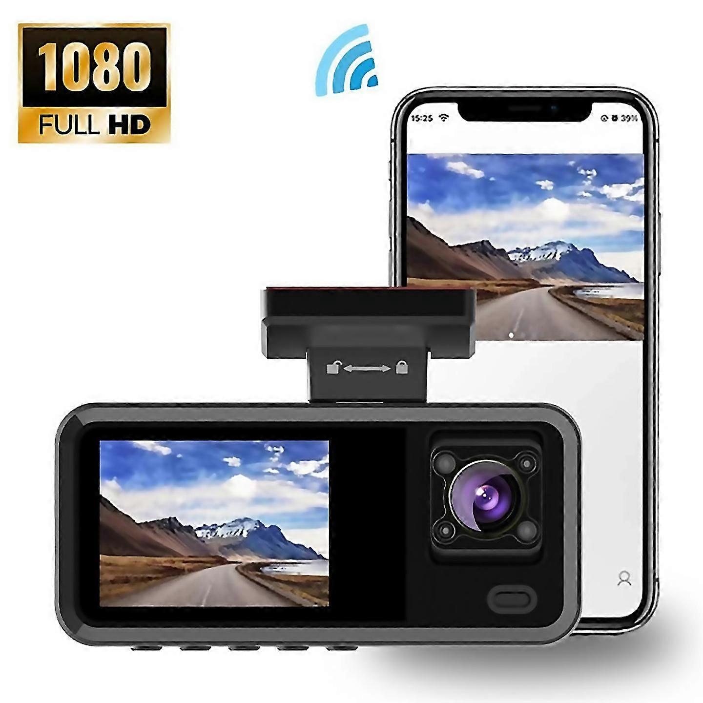 For 3 Channel Dash Cam Compatible For Cars Camera Wifi 1080p Video Recorder