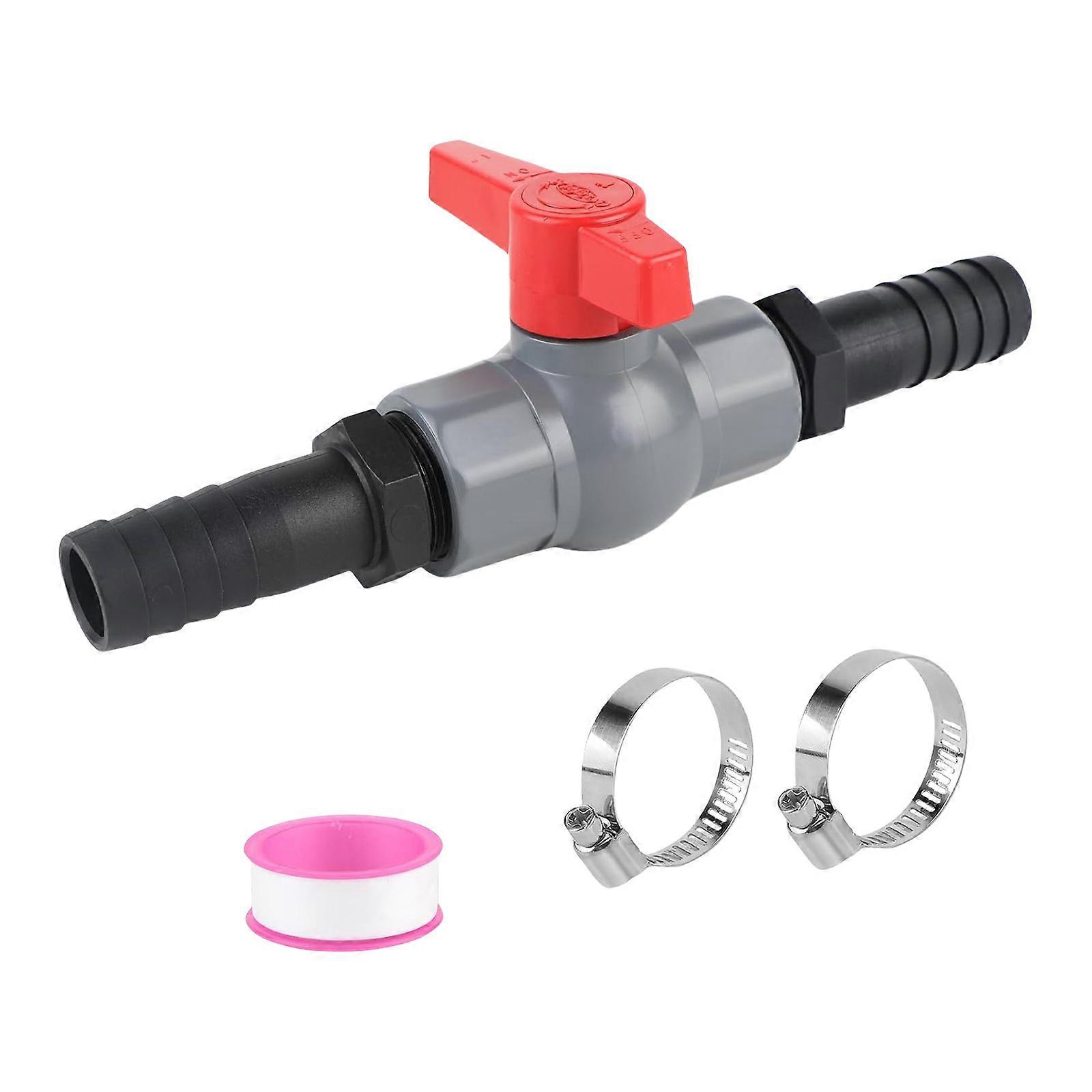 Multipurpose Round Valves With Barbed Hose Connectors 25mm Nozzles and 1Inch Internal Thread Accessory for Plumbing Multicolor