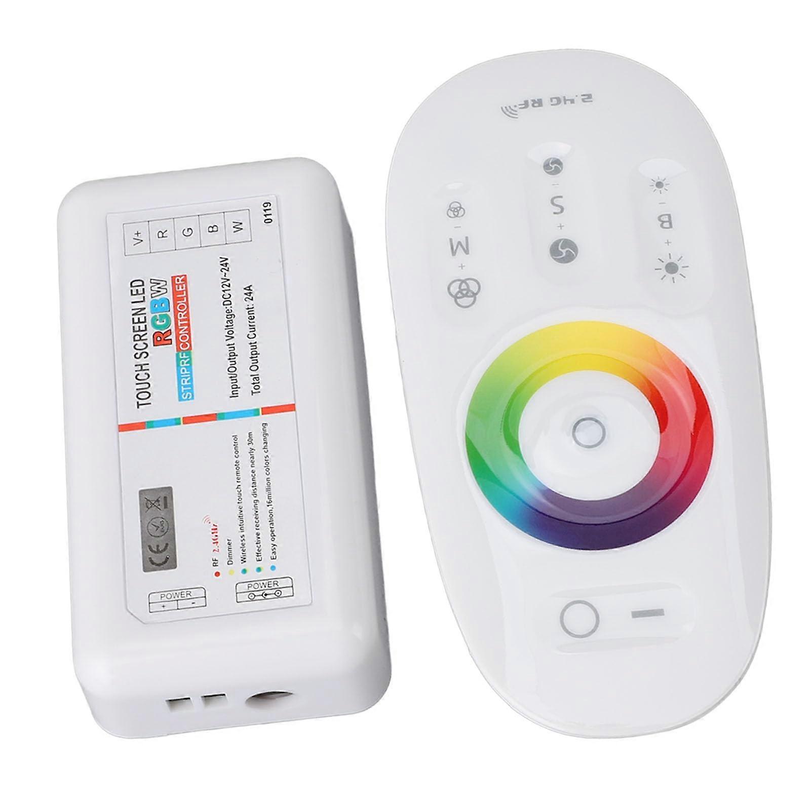 Wireless LED Dimmer Controller For RGB Strip Lights, DC 12-24V, 2.4 GHz Remote Control, Home Automation