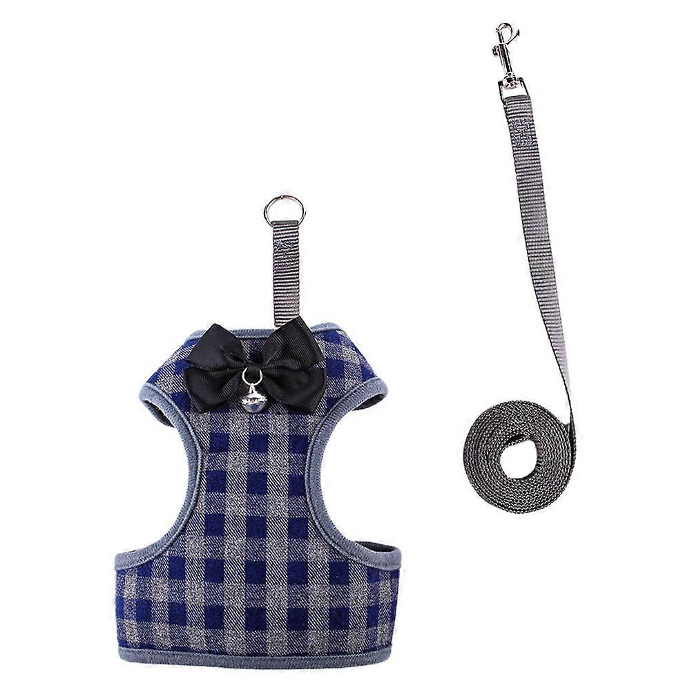 Dog Walking Set Convenient Outdoor Use Nylon Cotton Material 1Set Blue S