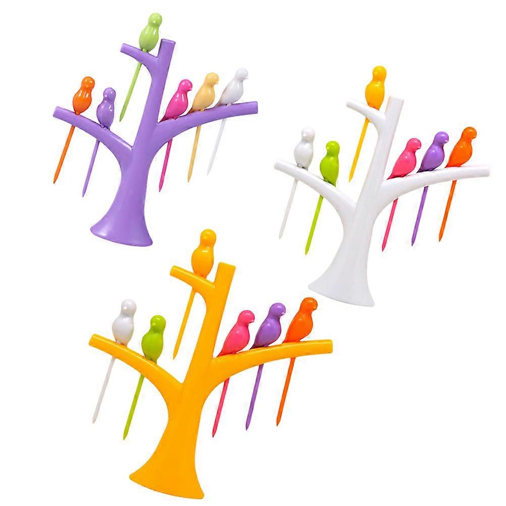 Bird Shaped Picks for Decoration 3Sets