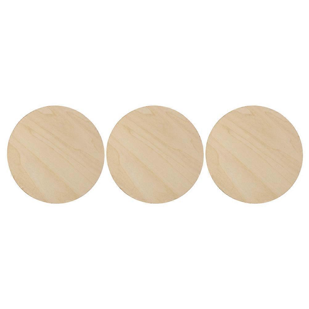 3pcs Round Wood Slices for DIY Painting, Crafting, and Wreath Making – Natural Unfinished Wooden Circles for Art Projects and Home Decor