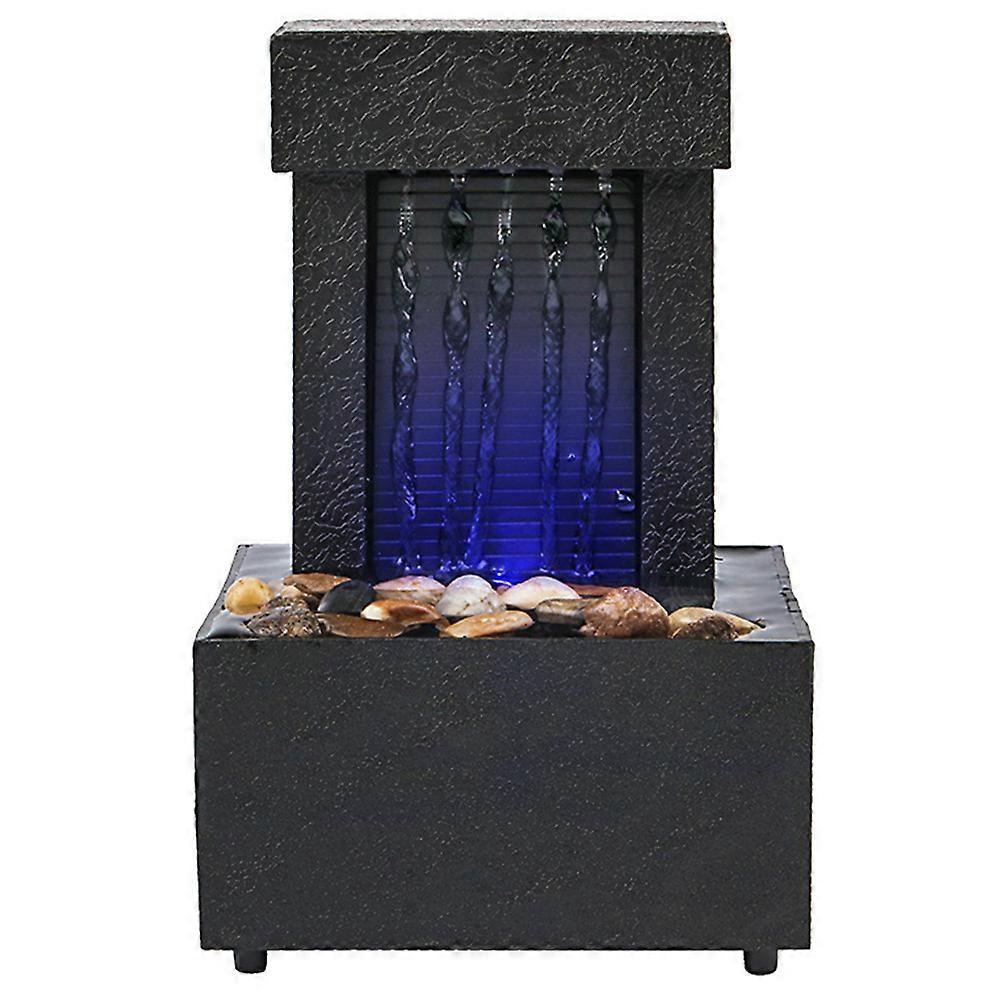 Compact LED Desktop Fountain with Soothing Waterfall Flow – Lightweight Indoor Tabletop Ornament for Home Office Relaxation and Zen Atmosphere