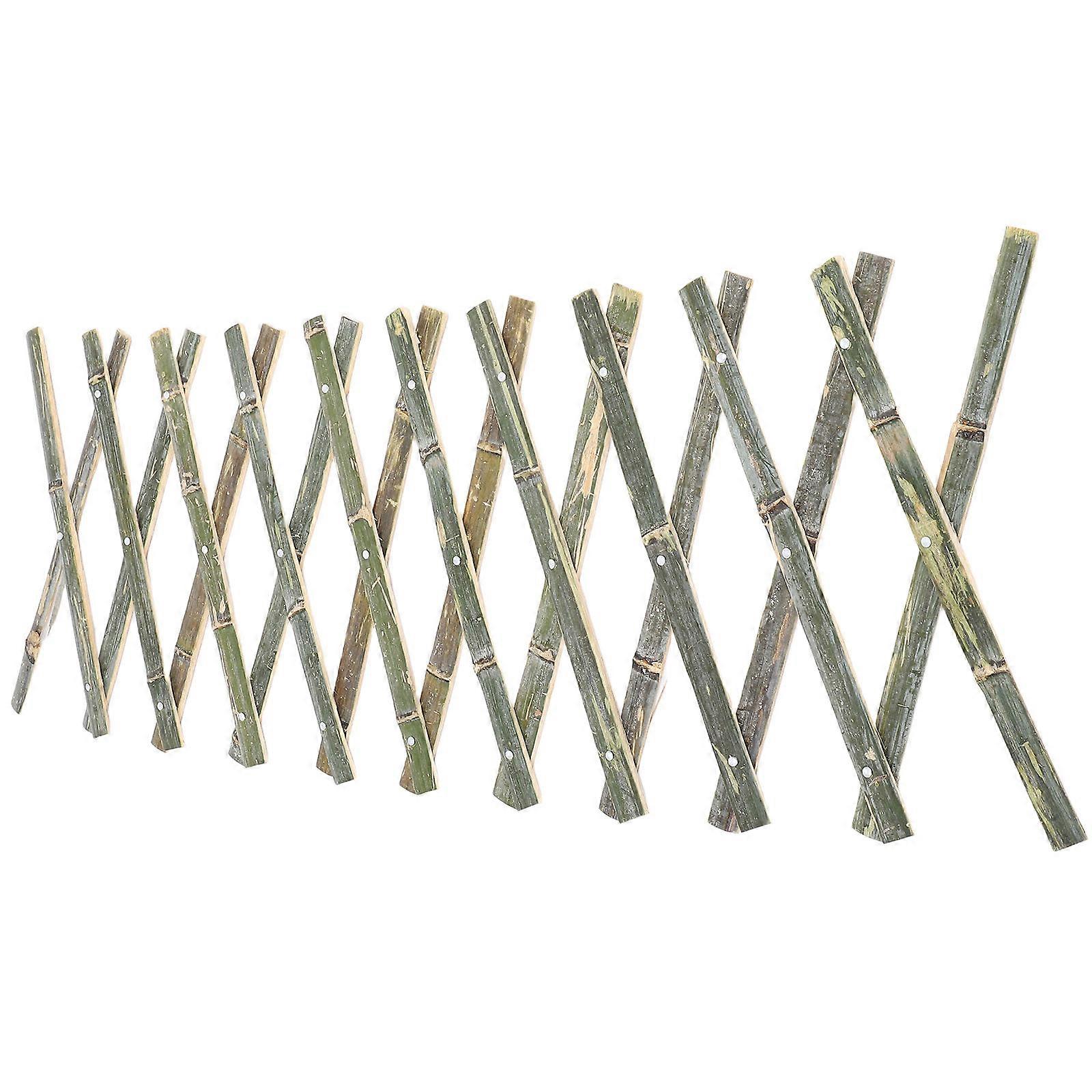 Expandable Bamboo Fence Decorative Garden Barrier Fencing for Yard Patio and Garden Support 150.00X40.00X0.60CM Lattice 1Pcs