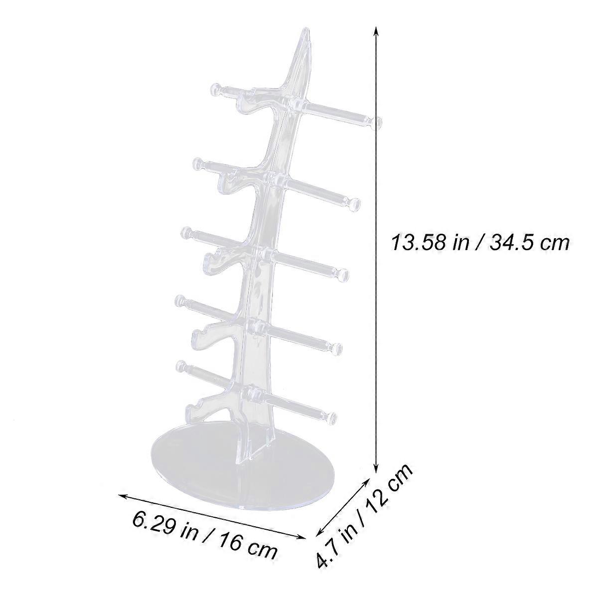 Sunglasses Stand Sailboat Shape Acrylic Glasses Shop Showcase Portable Design Transparent 5Set
