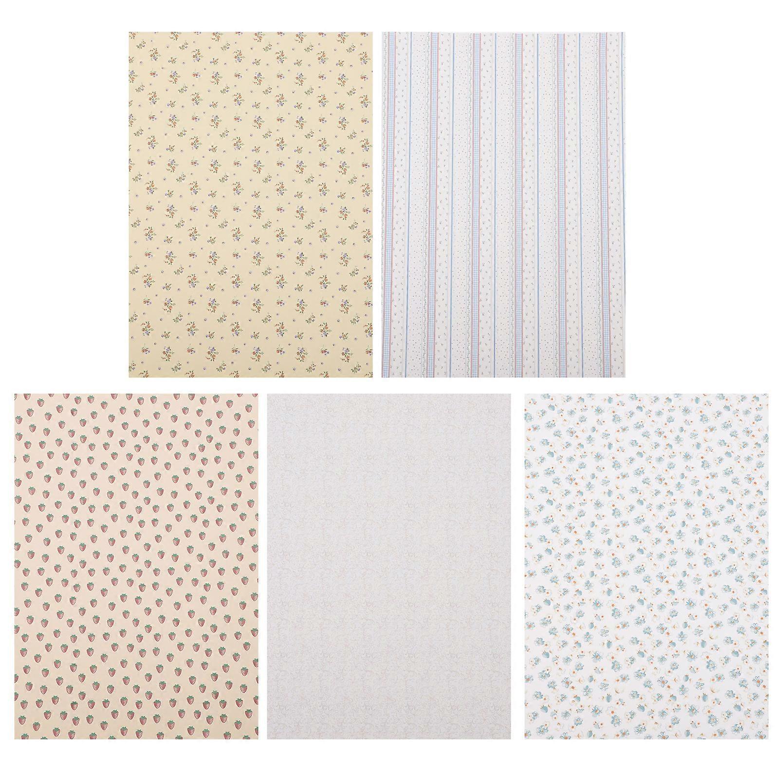 Dollhouse Stickers Decals Mini Self-Adhesive Removable No Residue for DIY Projects 5 Sheets